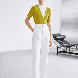 Elegant White High-Waisted Pants